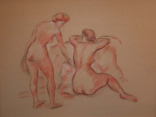 Herman HEIMLICH - Two Nude Figures (c. 1948)