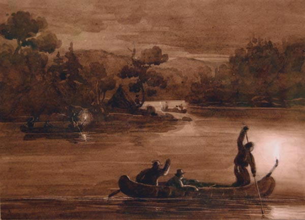P�che de nuit (c. 1860) - Anonyme 