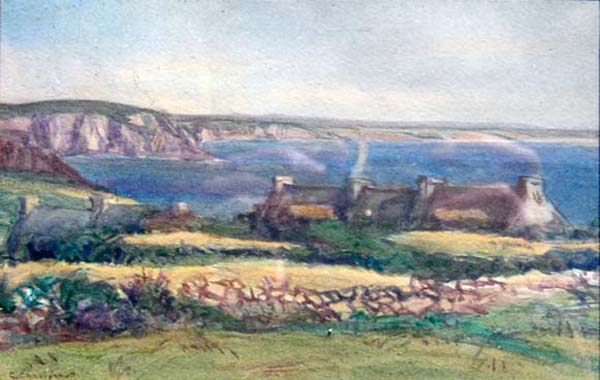 Georges CHAVIGNAUD - Chaumi�re en Bretagne (Paire/Pair)