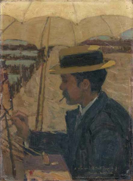 James Wilson MORRICE - Le peintre Le Gout Gérard sur le motif (c. 1896)