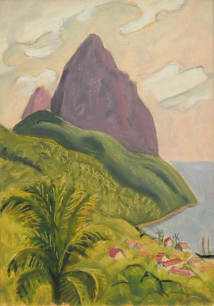 John LYMAN - The Pitons, St Lucia (c. 1960) 