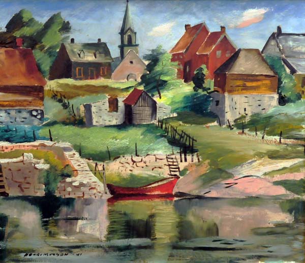 Henri MASSON - Sans titre (Village) 1941
