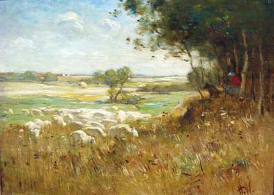 Sheep- L'Le d'Orlans (c.1900) - Horatio Walker