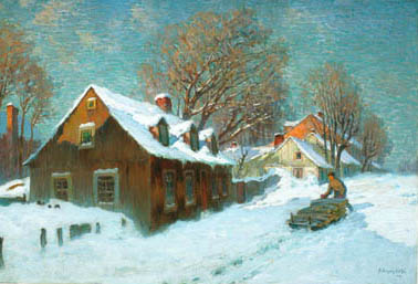 Marc Aurle SUZOR-CT - Village en hiver (1913)