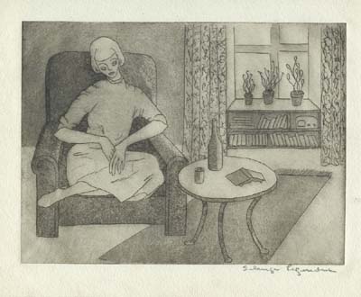Solange LEGENDRE - Femme au fauteuil (1949)