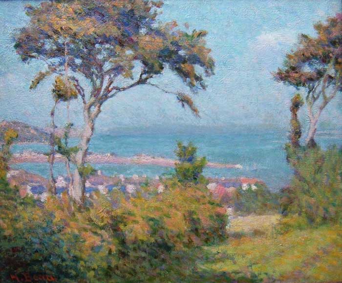 Henri BEAU - Village en bord de mer (c. 1920)